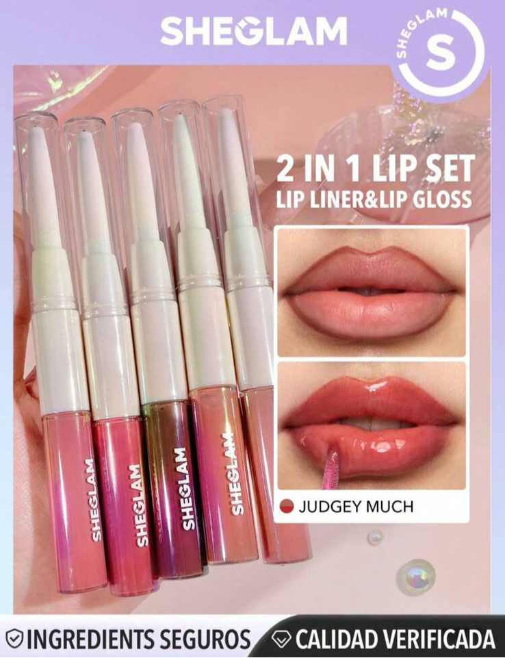 SHEGLAM 2 EN 1 SET LIP LINER&LIP GLOSS-JUDGEY MUCH💋✨