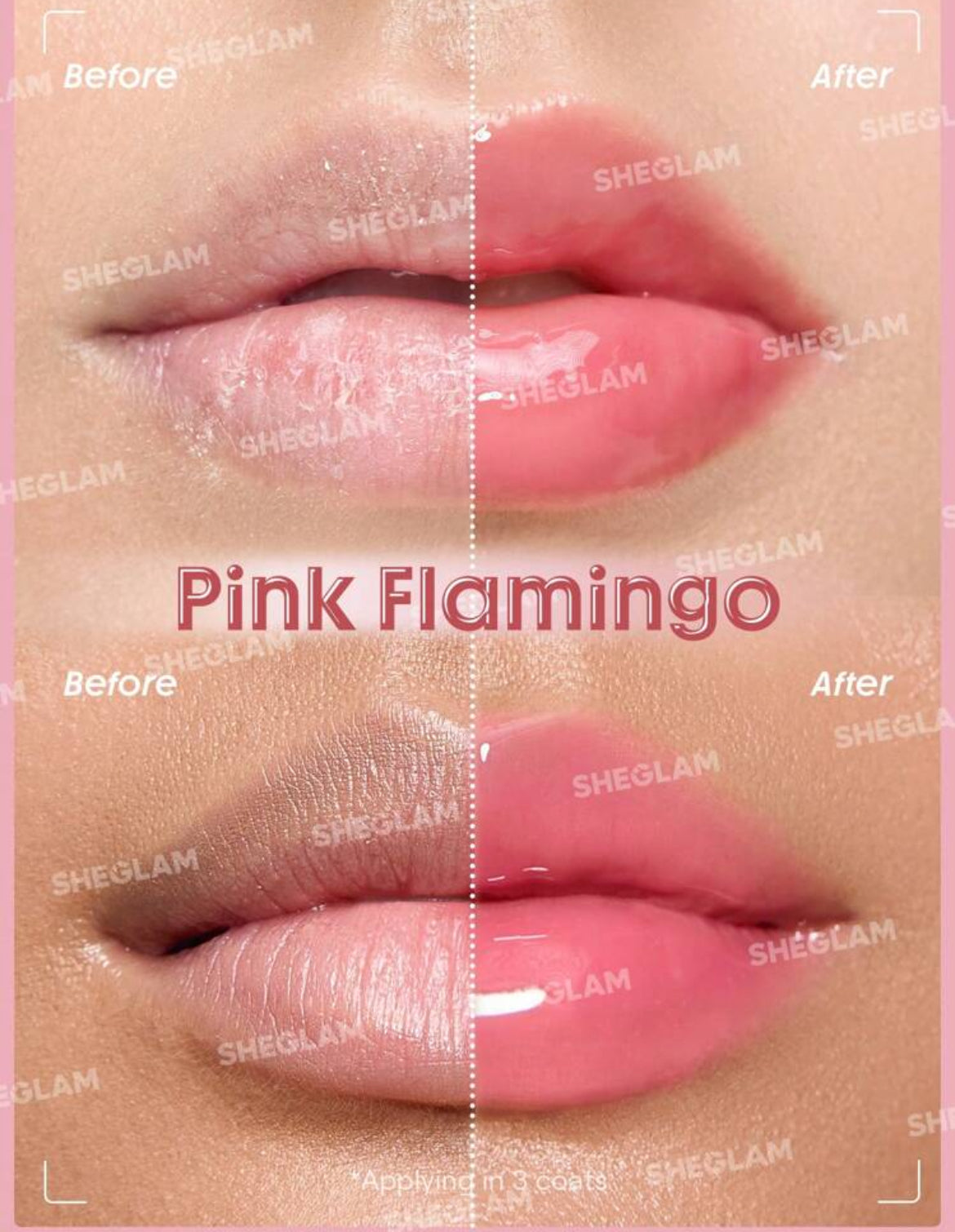 Booster Shine Plumping Lip Gloss- Pink Flamingo