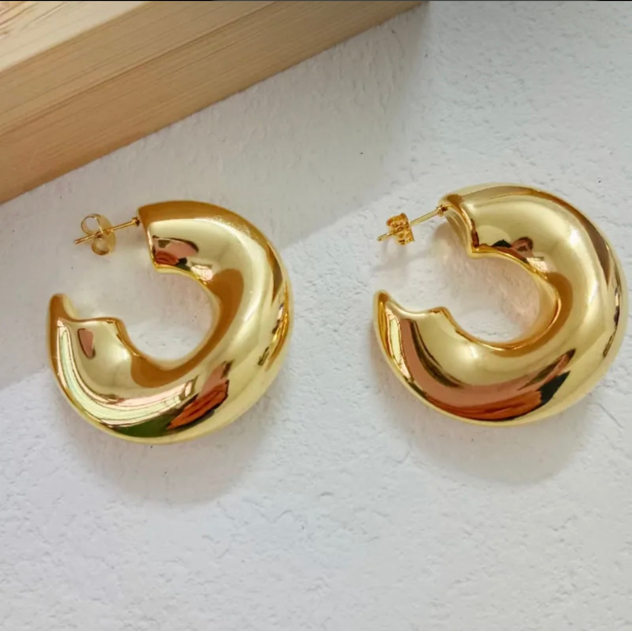 Aretes con baño de oro