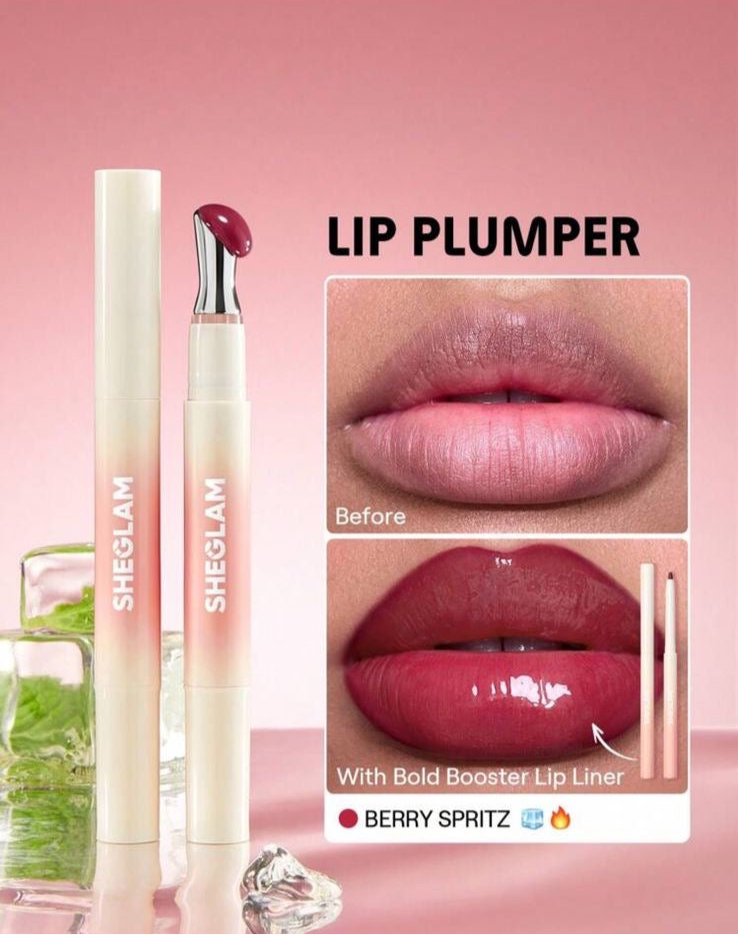 SHEGLAM LIP PLUMPER WITH BOLD BOOSTER LIP LINER- BERRY SPRIZ💋