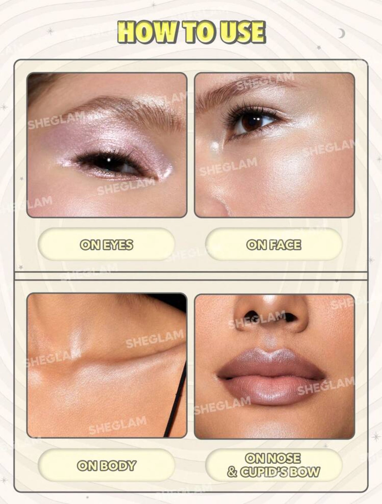 ILUMINADOR EN FORMA DE ÓRBITA SHEGLAM VAINILLA FROST