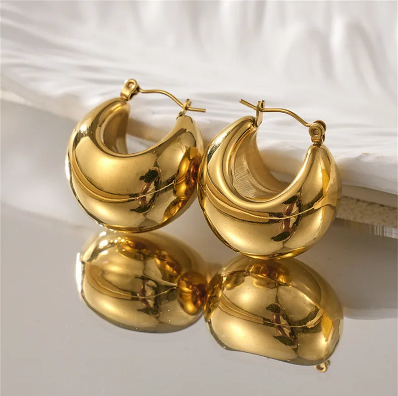 Aretes con baño de oro