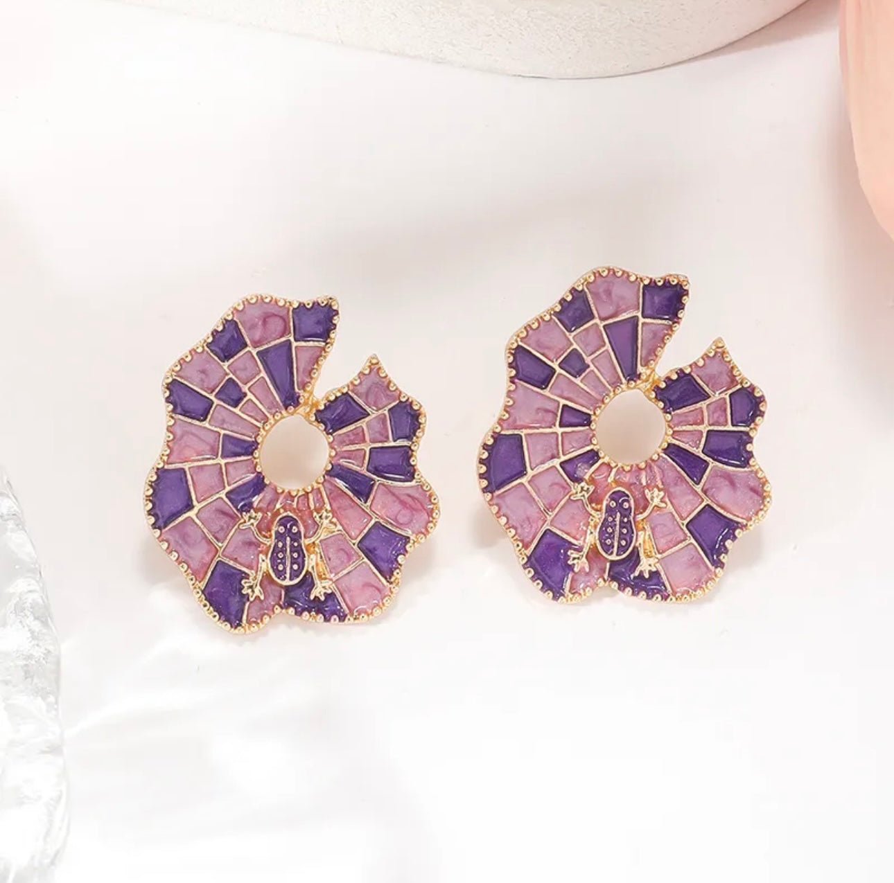 Aretes con baño de oro