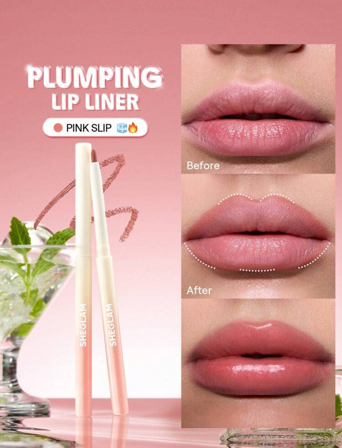 Delineador de labios voluminizador Bold Booster - Pink Slip 💕