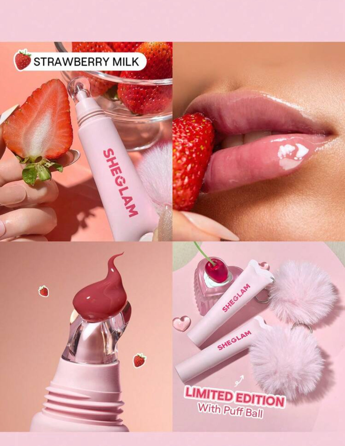 Brillo labial hidratante Crystal Glaze- Strawberry Milk