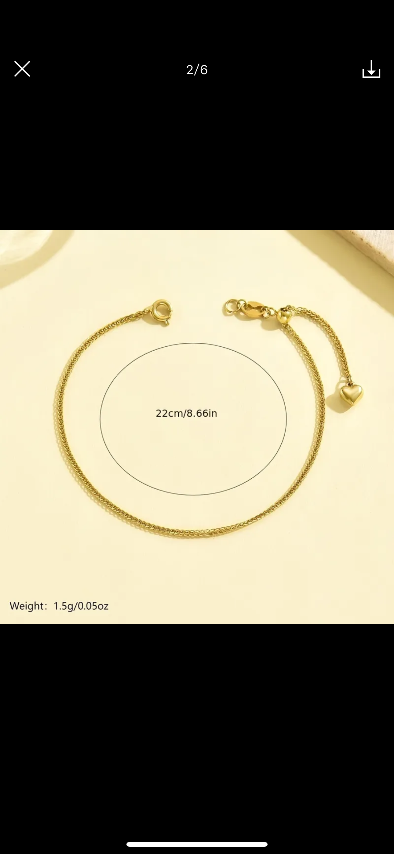 Pulsera de acero inoxidable con baño de oro