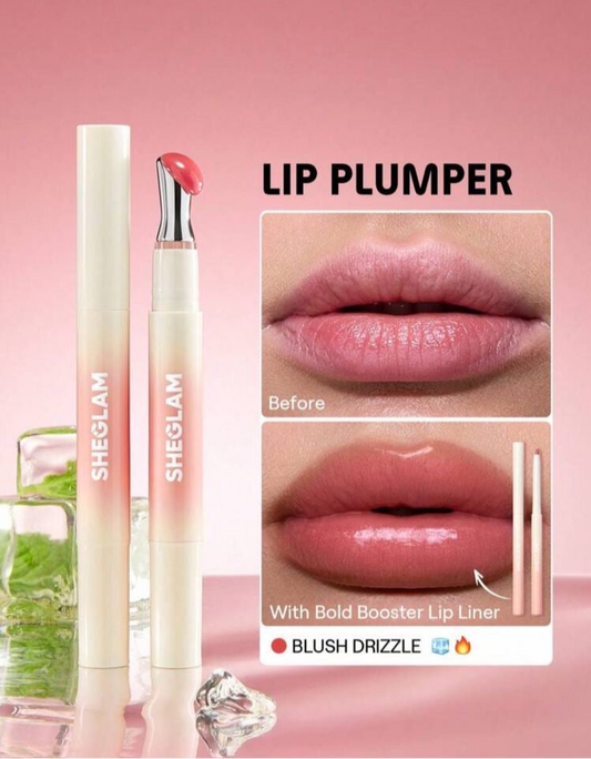 SHEGLAM LIP PLUMPER  WITH BOLD BOOSTER LIP LINER-BLUSH DRIZZLE💋✨