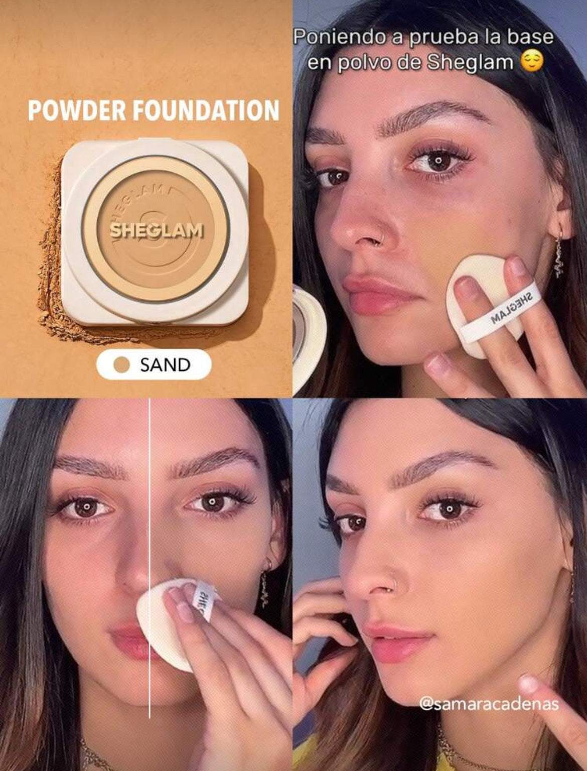 Base de maquillaje en polvo de alta cobertura-Sand