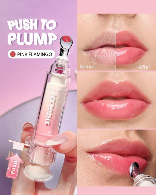 Booster Shine Plumping Lip Gloss- Pink Flamingo