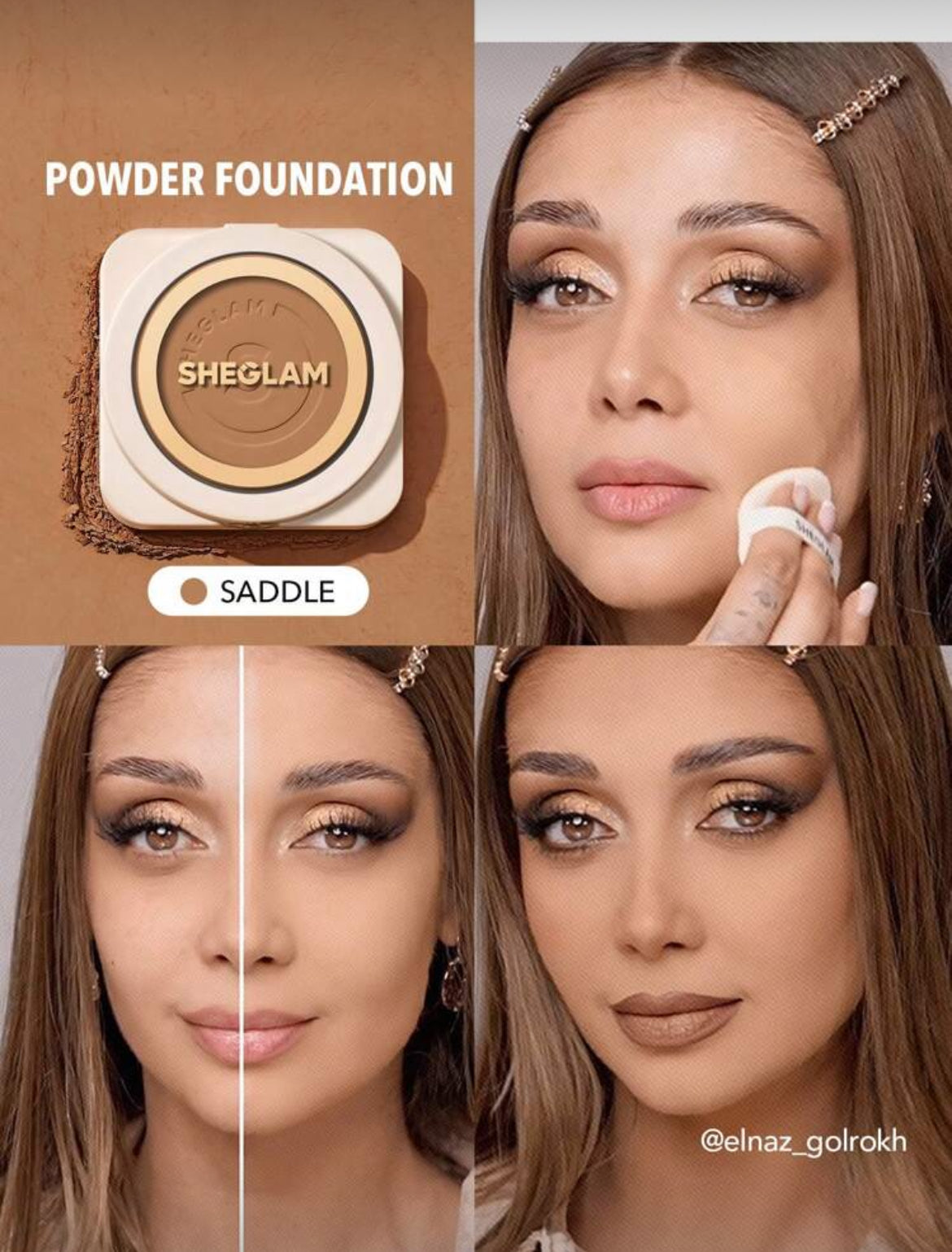 Base de maquillaje en polvo de alta cobertura-Saddle