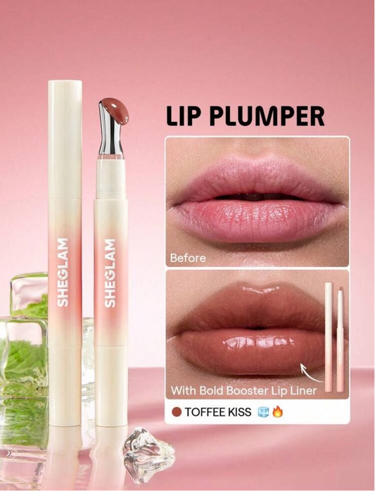 SHEGLAM LIP PLUMPER WITH BOLD BOOSTER LIP LINER- TOFFE KISS💋