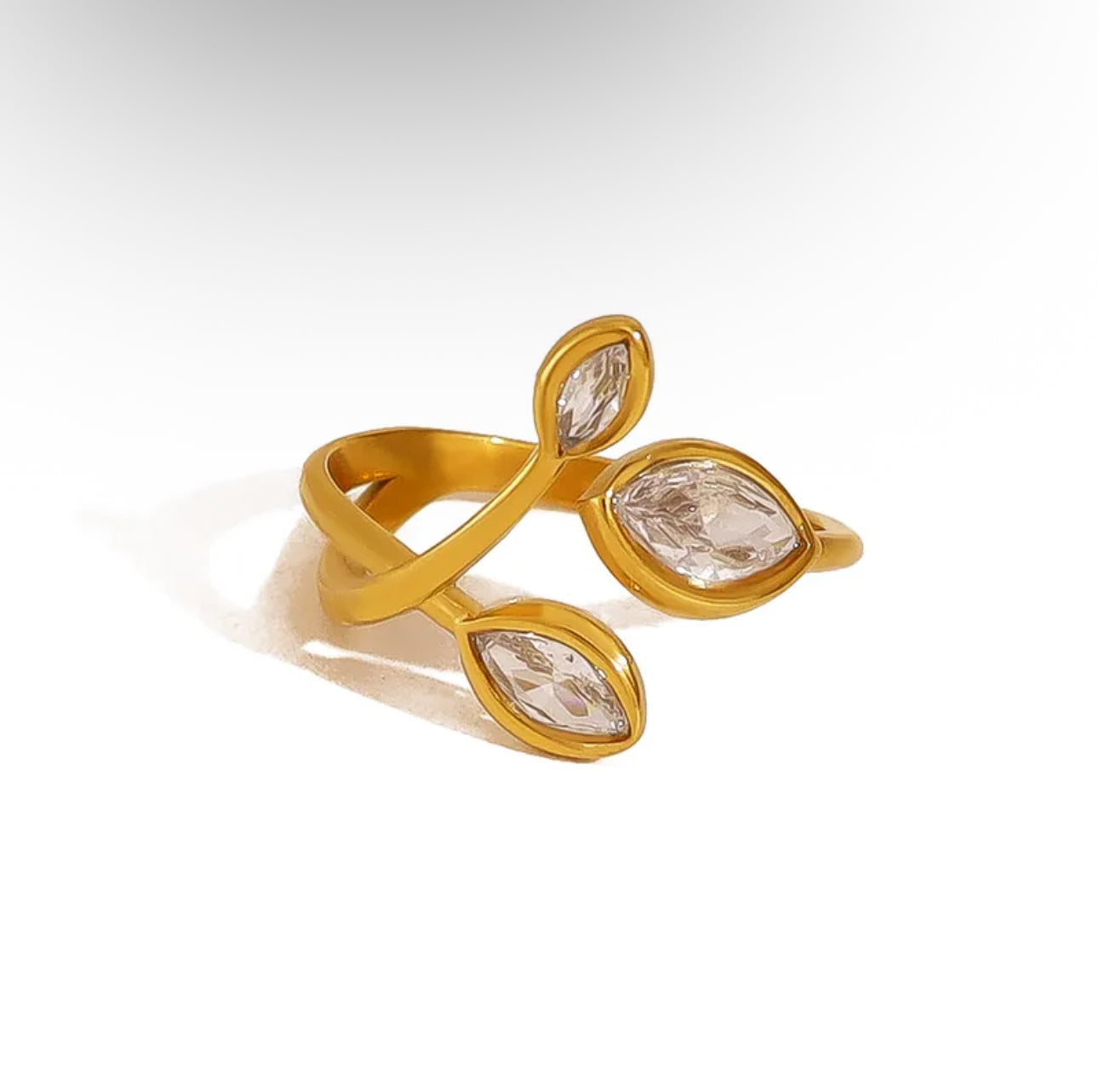 Anillo ajustable con baño de Oro