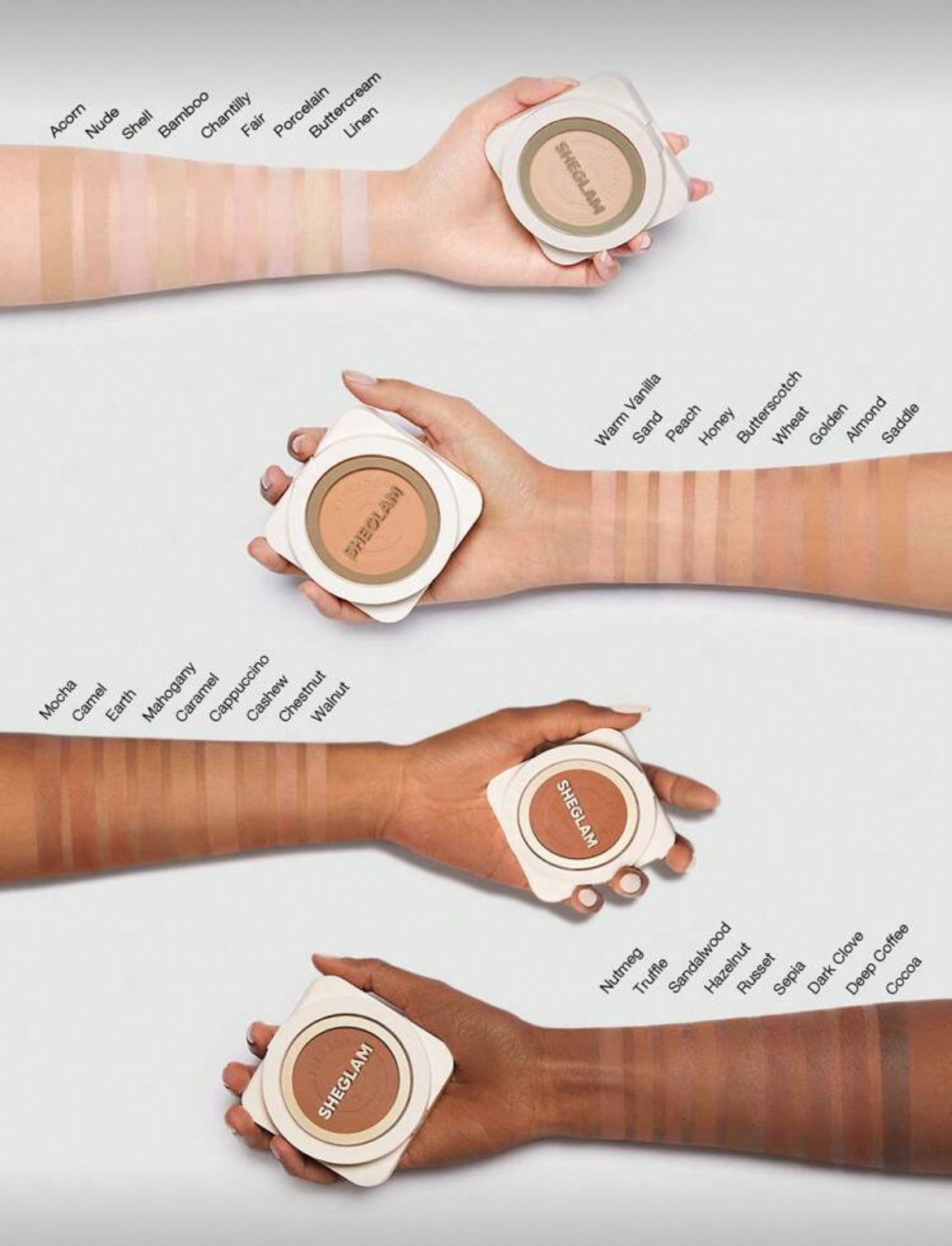 Base de maquillaje en polvo de alta cobertura-Almond