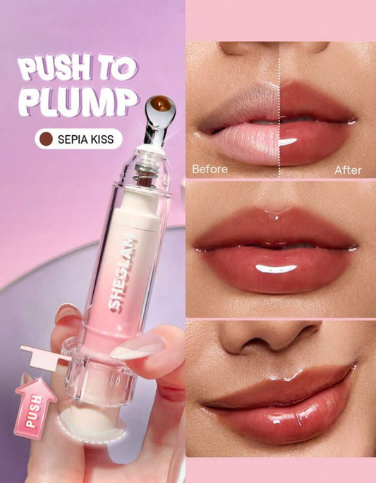 Booster Shine Plumping Lip Gloss- Sepia kiss