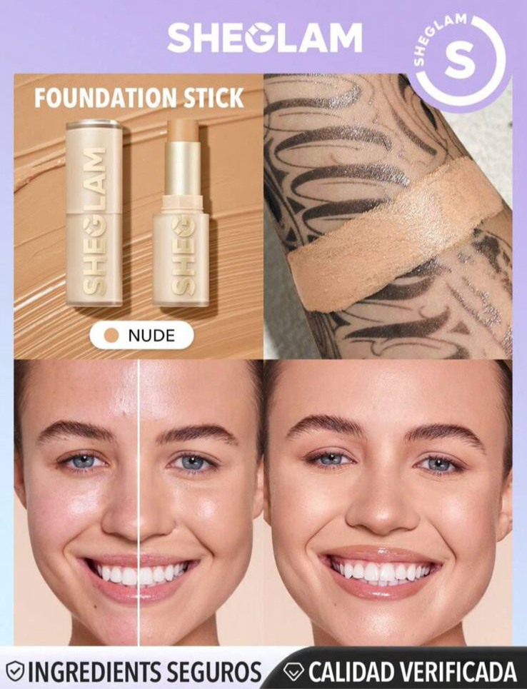 Base de maquillaje en barra Skin Magnet de alta cobertura- Nude✔️