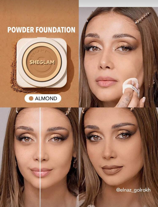 Base de maquillaje en polvo de alta cobertura-Almond