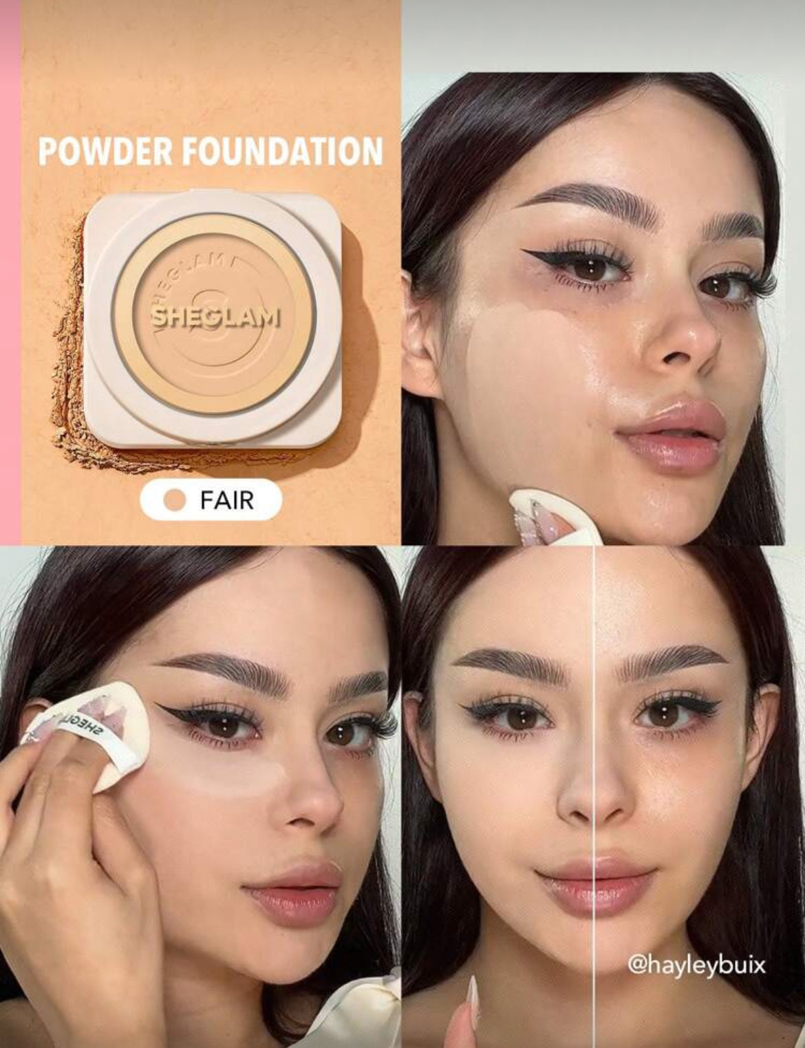 Base de maquillaje en polvo de alta cobertura- Fair