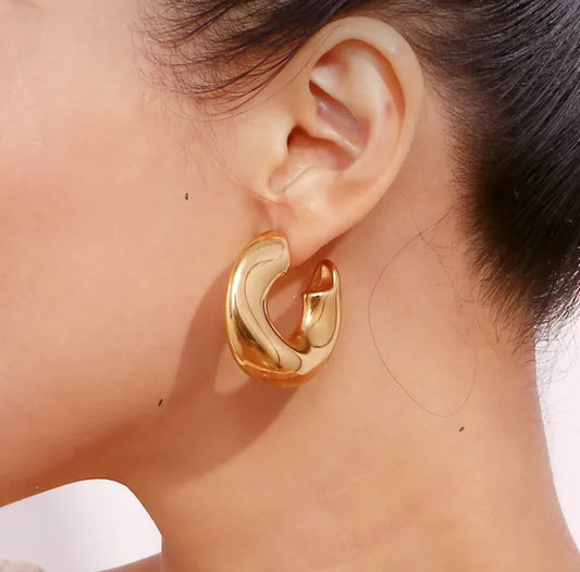 Aretes con baño de oro