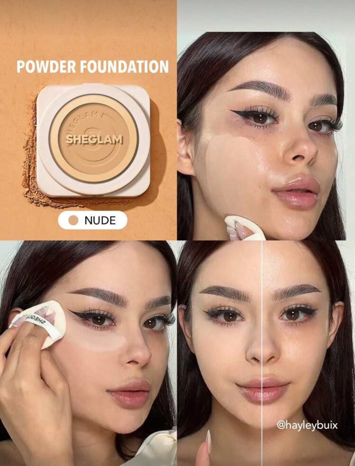 Base de maquillaje en polvo de alta cobertura-Nude