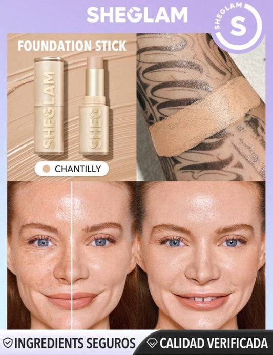 Base de maquillaje en barra Skin Magnet de alta cobertura- Chantilly✔️