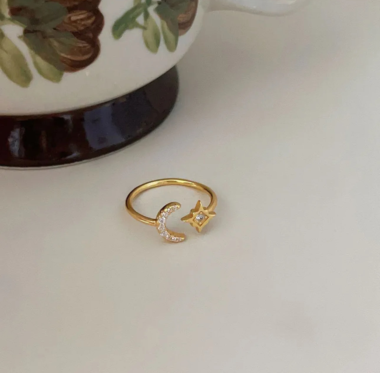 Anillo de plata 925 color oro