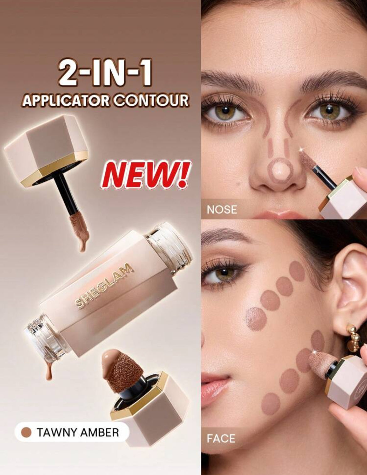 Dúo de contorno líquido- Tawny Amber