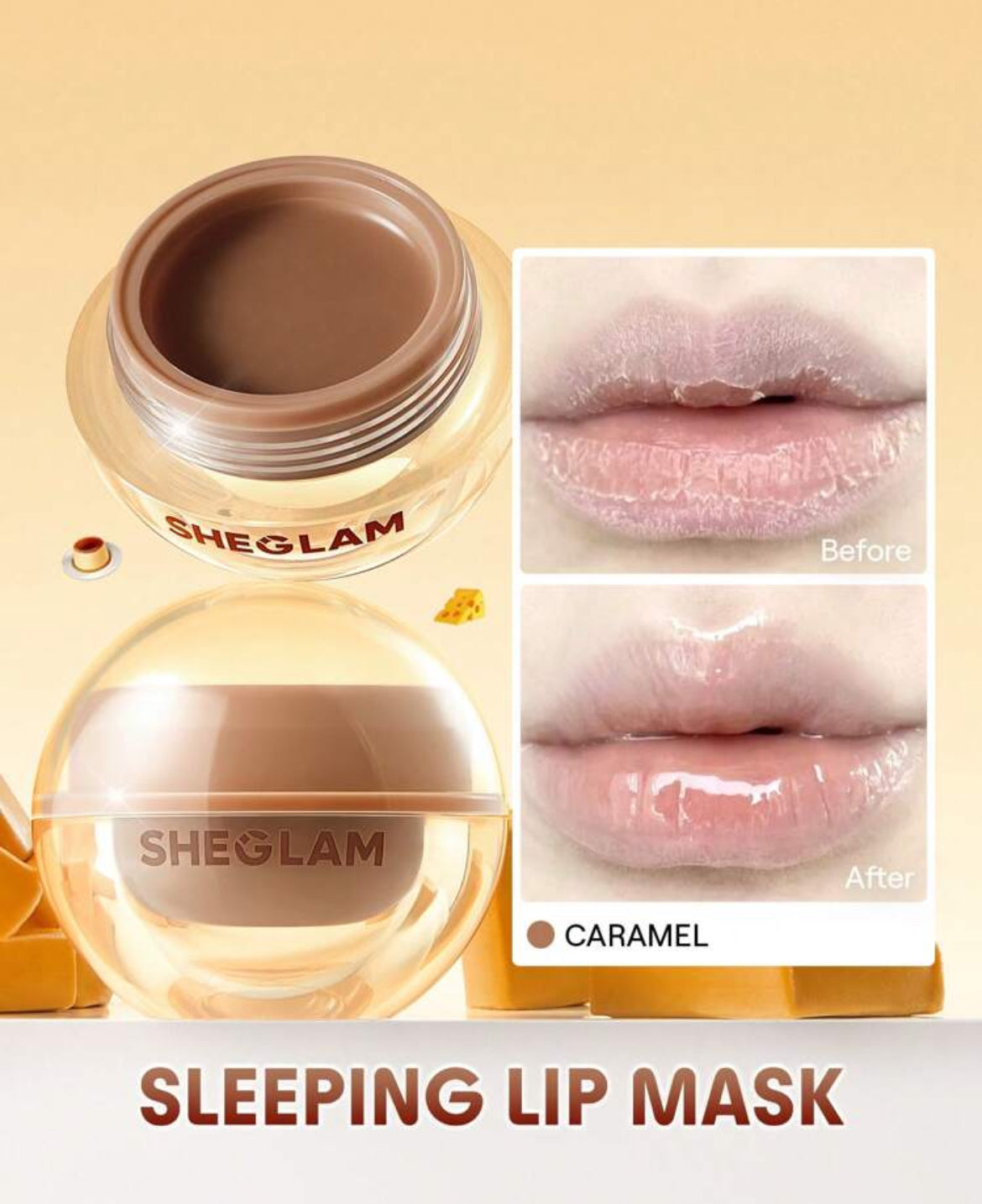 Mascarilla labial para dormir Sweet Dreamz - Caramelo