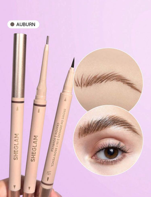 Lápiz de cejas 2 en 1 Brows On Demand-Auburn