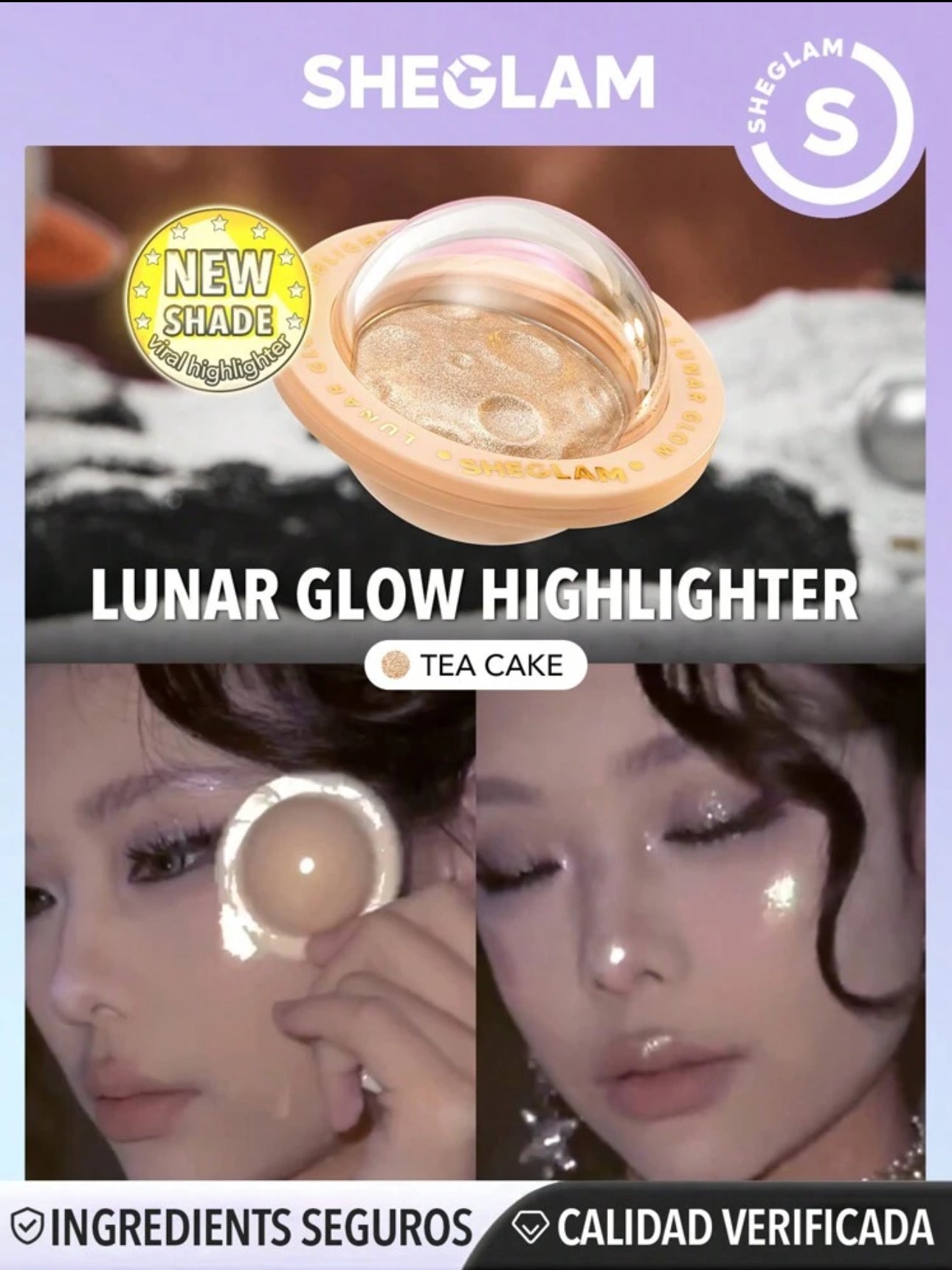 ILUMINADOR EN FORMA DE ÓRBITA SHEGLAM TEA CAKE