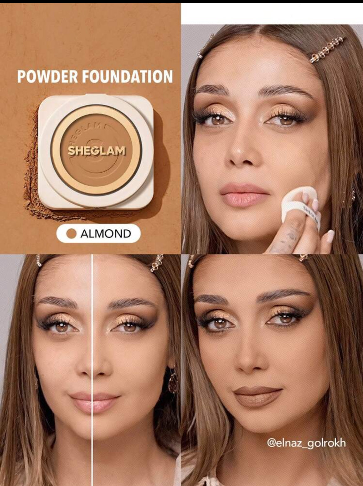 Base de maquillaje en polvo de alta cobertura