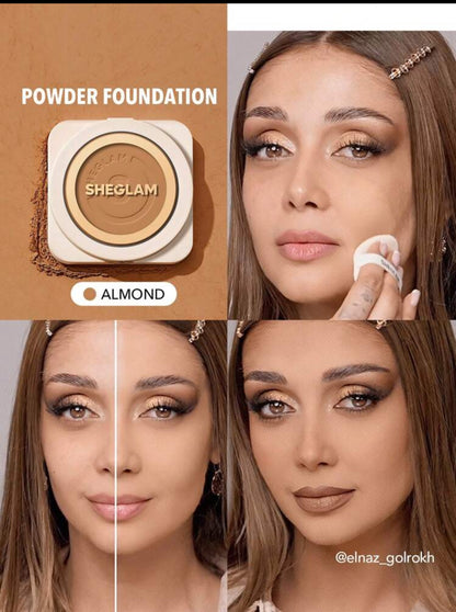 Base de maquillaje en polvo de alta cobertura