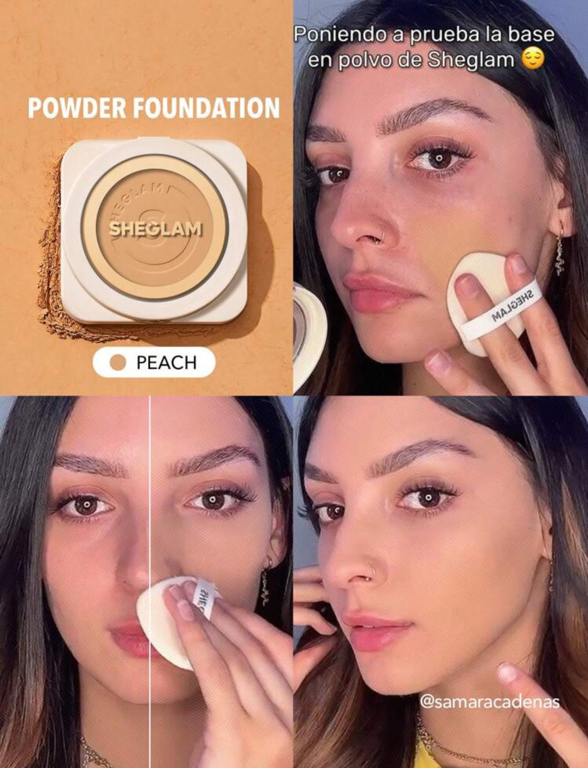 Base de maquillaje en polvo de alta cobertura
