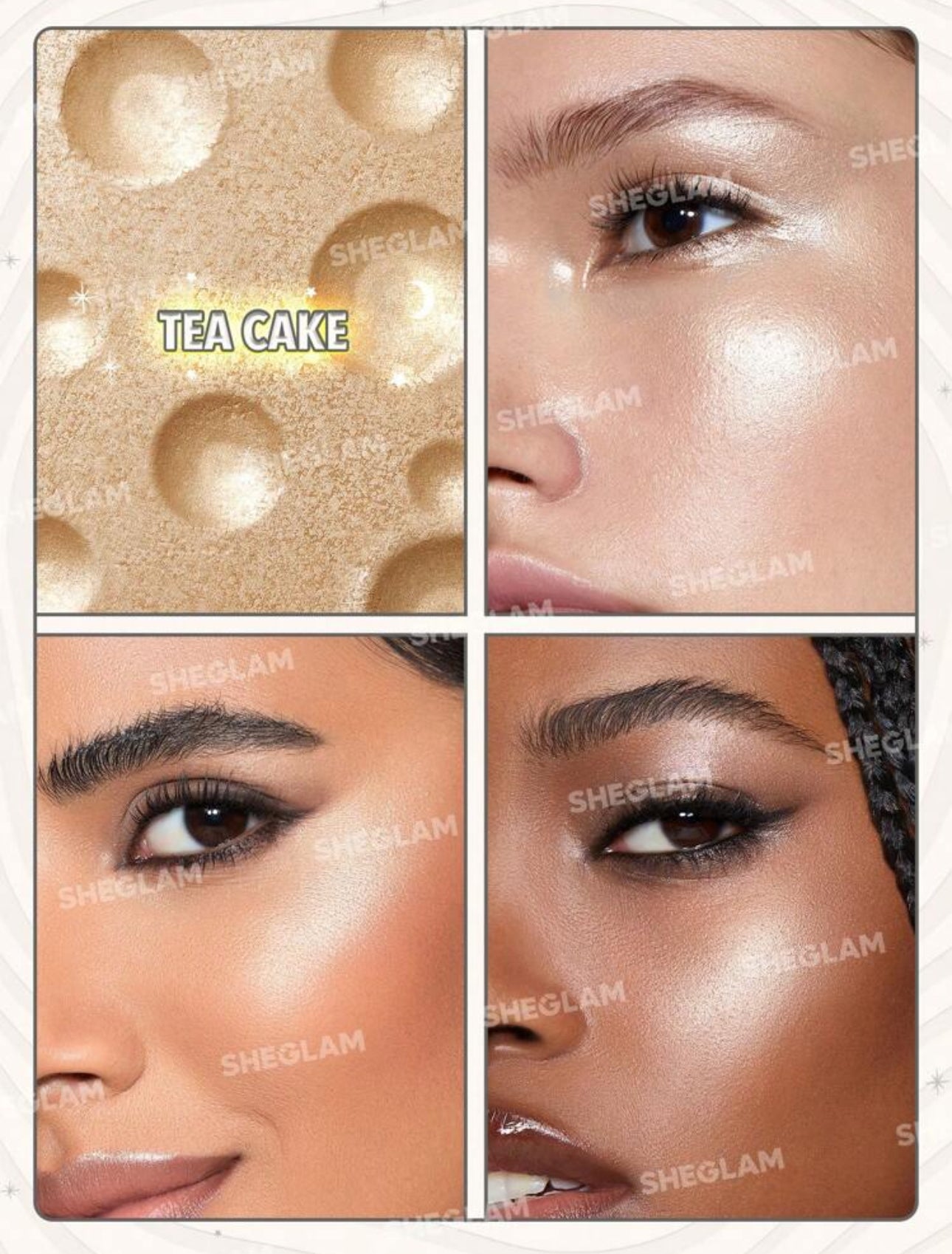 ILUMINADOR EN FORMA DE ÓRBITA SHEGLAM TEA CAKE