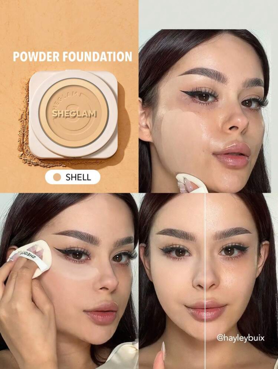 Base de maquillaje en polvo de alta cobertura