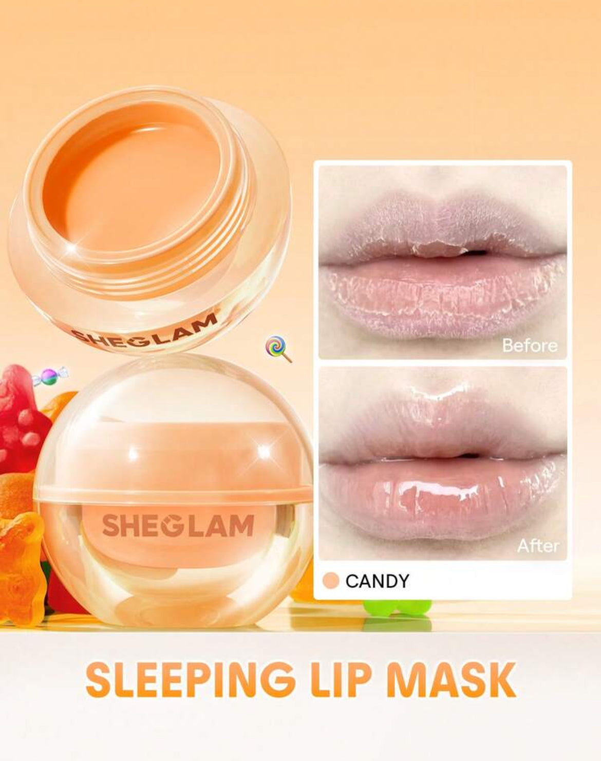 Mascarilla labial para dormir Sweet Dreamz - Caramelo