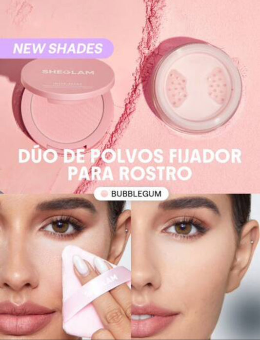 Polvos fijadores para rostro y contorno de ojos Insta-Ready Duo - Bubblegum