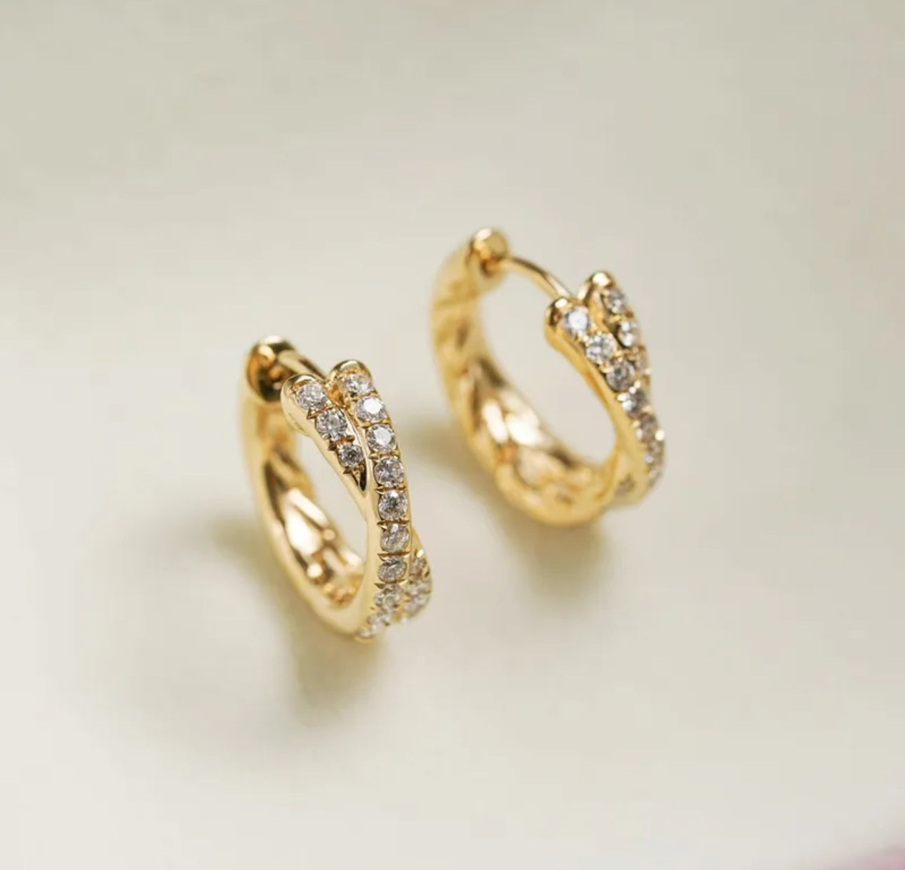 Aretes de plata 925 con baño de oro de 18 k