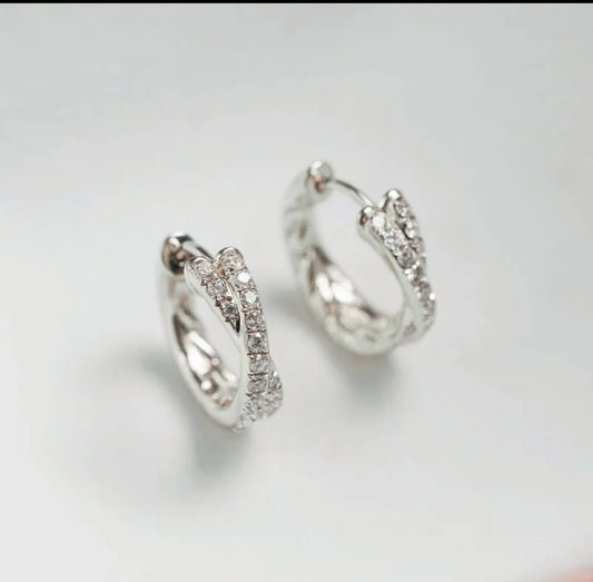 Aretes de plata 925 con baño de oro de 18 K