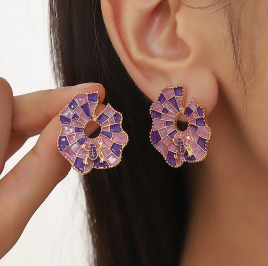 Aretes con baño de oro