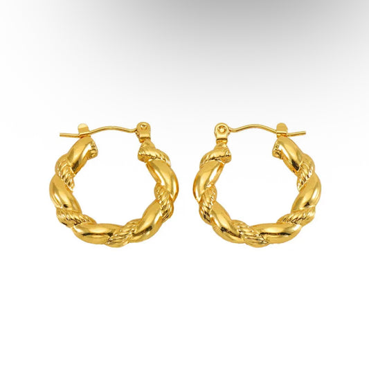 Aretes con baño de oro