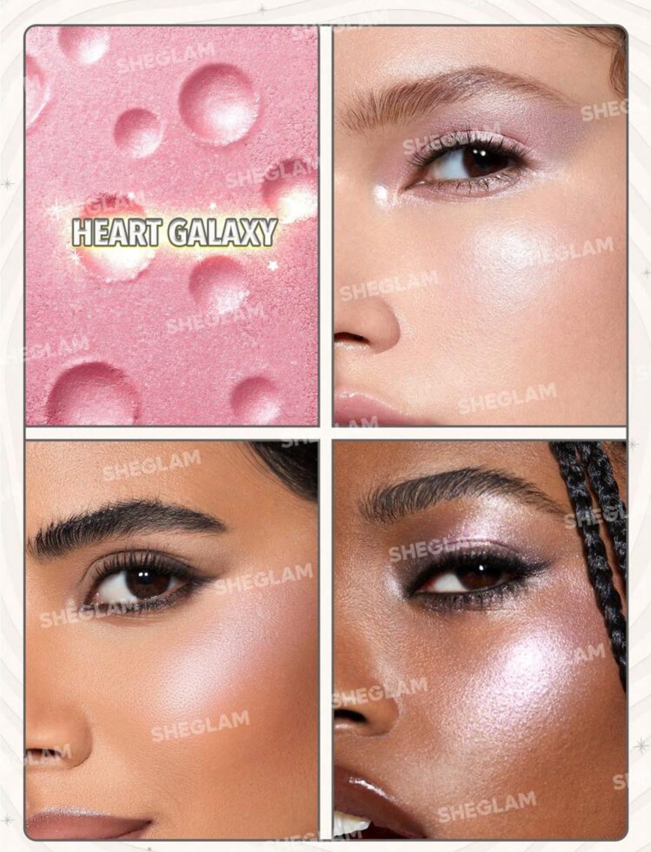 ILUMINADOR EN FORMA DE ÓRBITA SHEGLAM-HEART GALAXY