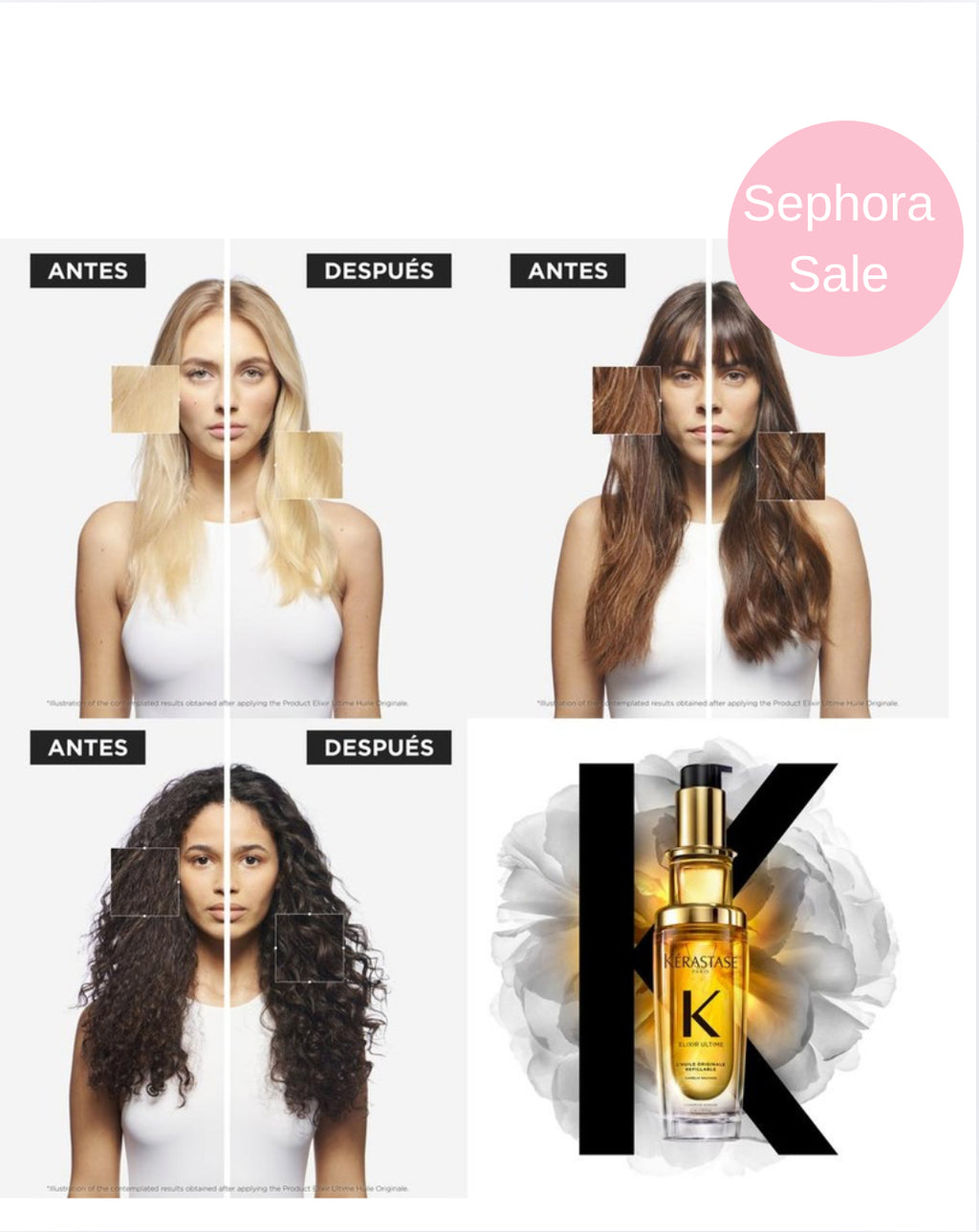 SEPHORA SALE kérastase ultime refillable hydrating hair oil for shine “BAJO PEDIDO”