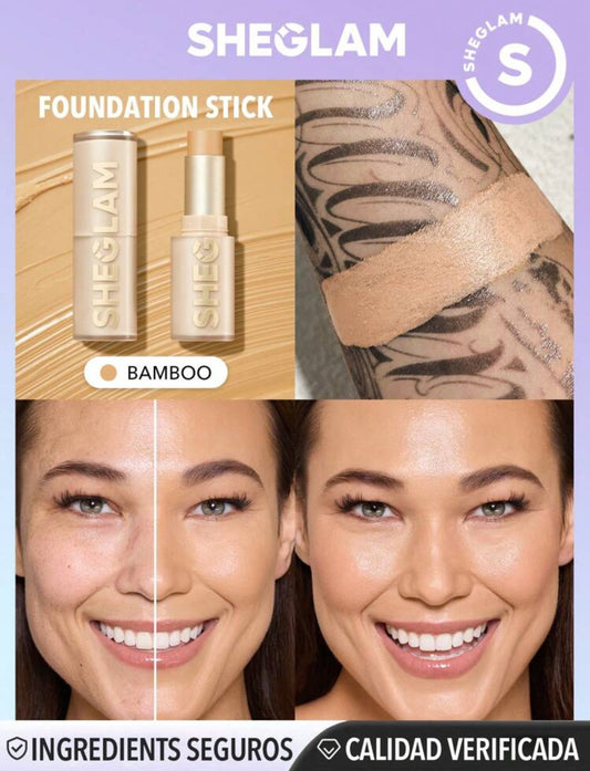 Base de maquillaje en barra Skin Magnet de alta cobertura - Bamboo✔️