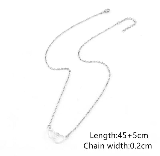 Collar de acero inoxidable color acero