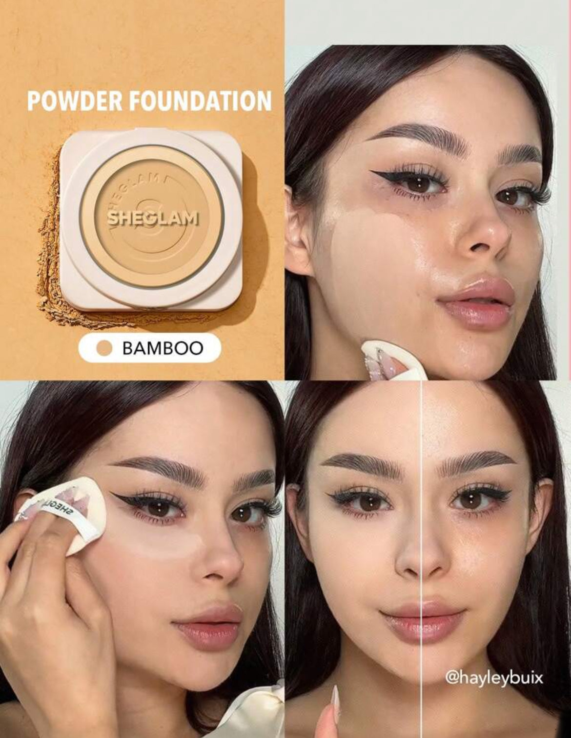 Base de maquillaje en polvo de alta cobertura