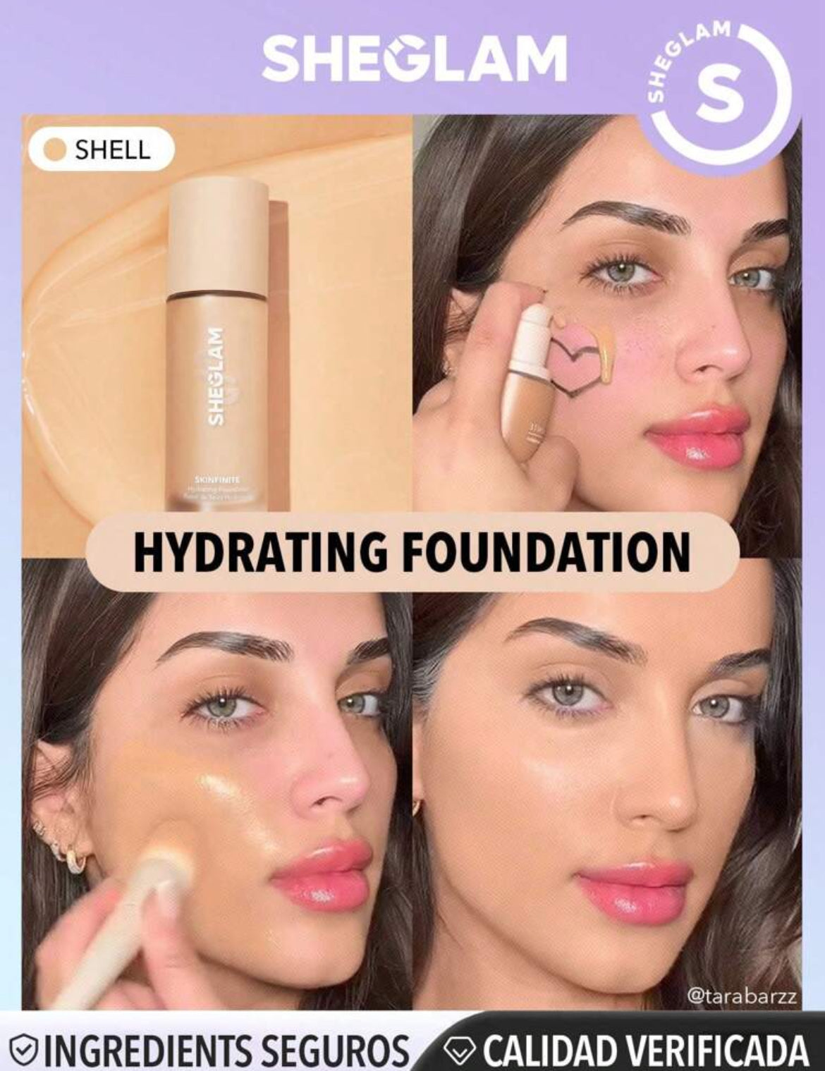 Base de maquillaje hidratante Skinfinite- Shell ✔️