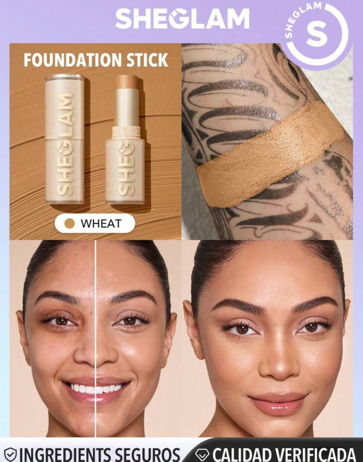 Base de maquillaje en barra Skin Magnet de alta cobertura- Wheat✔️