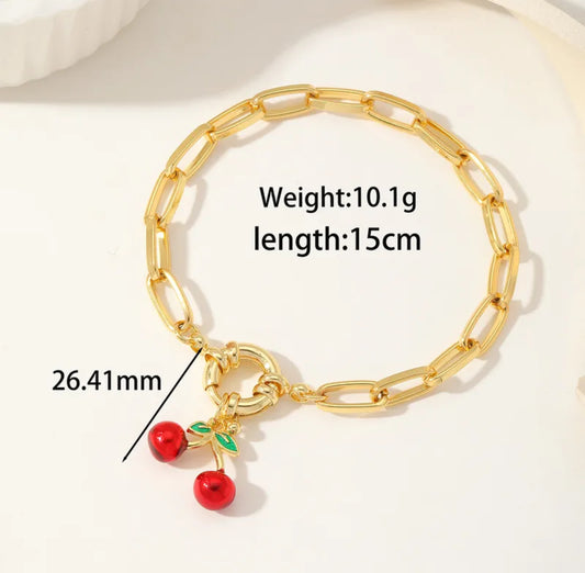 Pulsera de acero inoxidable con baño de oro