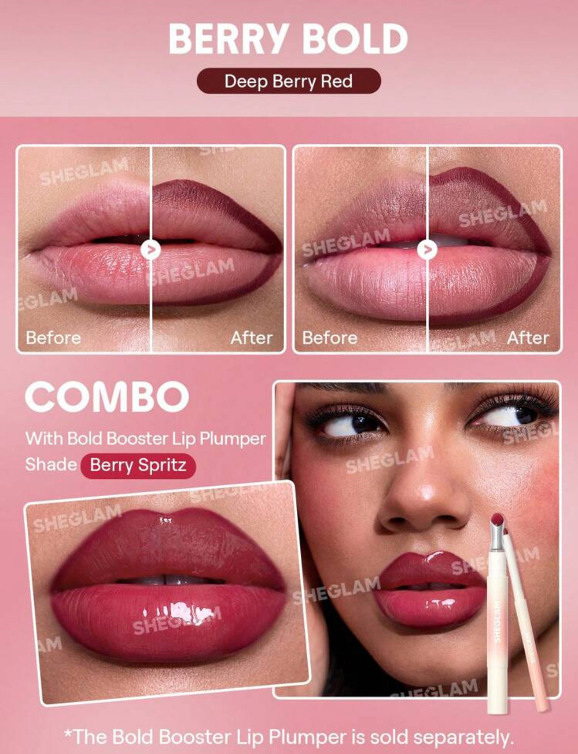 Delineador de labios voluminizador Bold Booster - Berry Bold💕