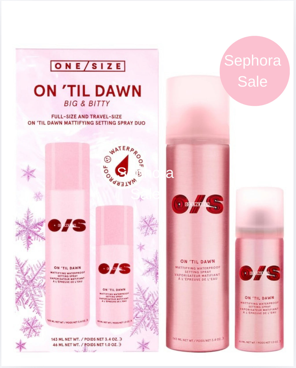 SEPHORA SALE ONE/SIZE by Patrick Starrr 
On 'Til Dawn Mattifying Waterproof Setting Spray Big & Bitty Duo “BAJO PEDIDO”